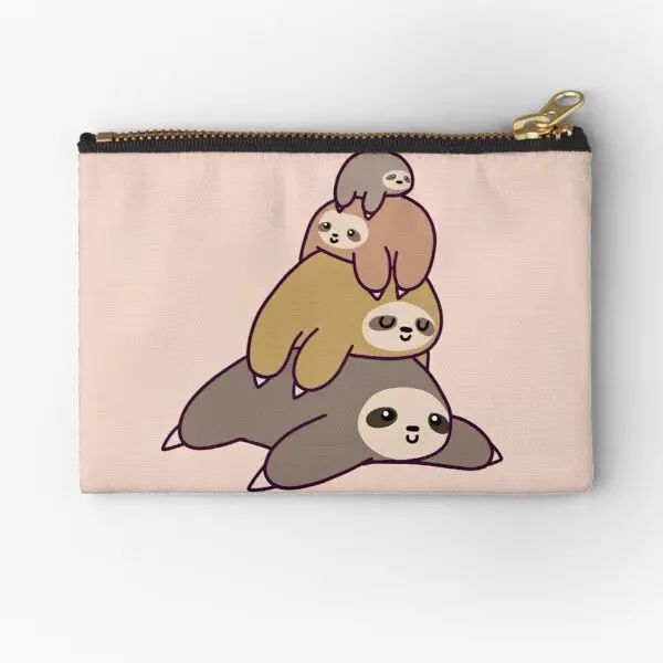 

Sloth Stack Zipper Pouches Men Pocket Cosmetic Bag Panties Storage Socks Wallet Small Pure Underwear Key Packaging Coin Money