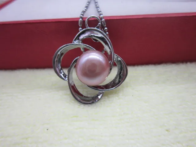

2pc AAA++ 10-11mm real natural south sea white Purple pearl pendant