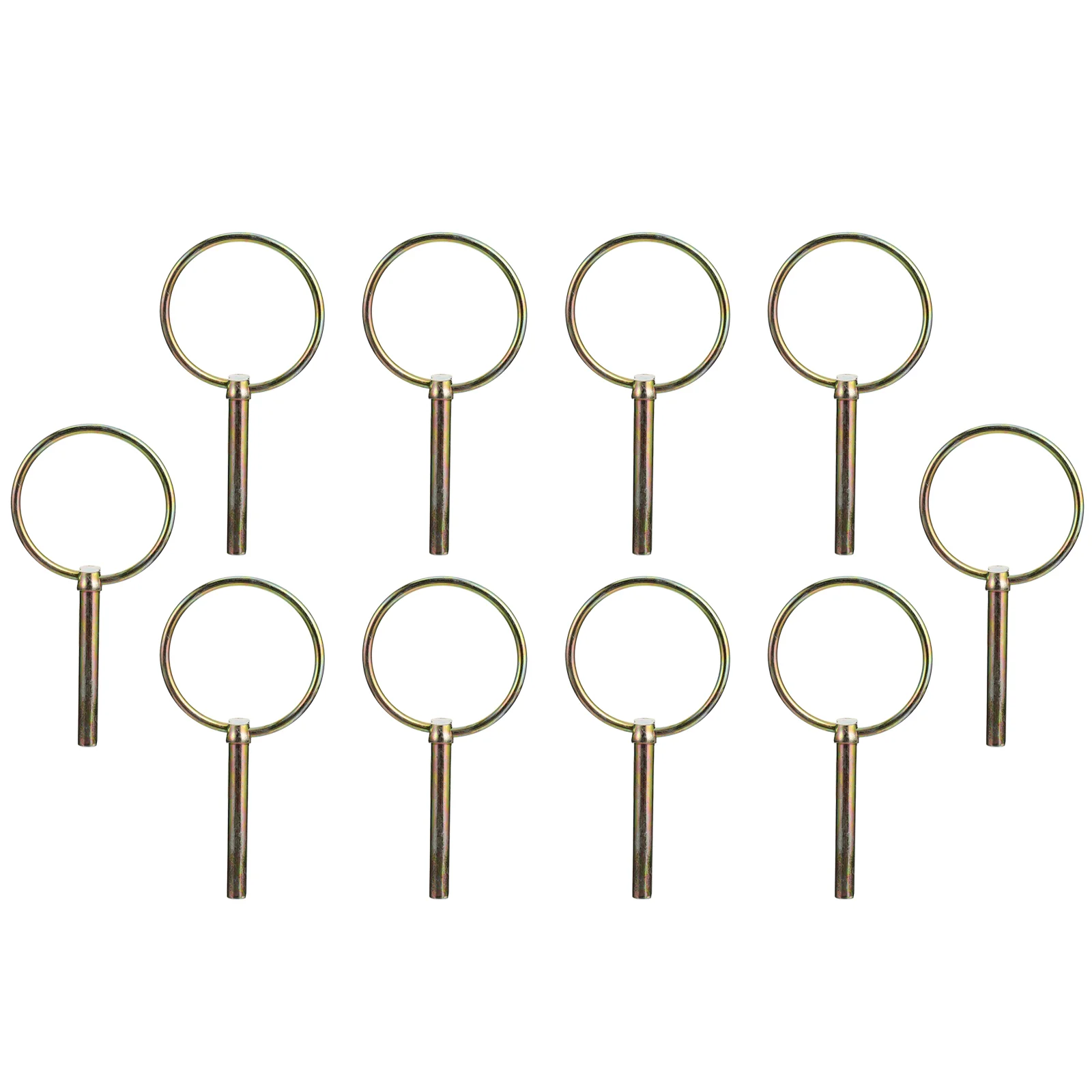 

10 Pcs Spring-Loaded Lynch Pin L Pin Fastener Clips Tractor L-Pin Trailer Hitch