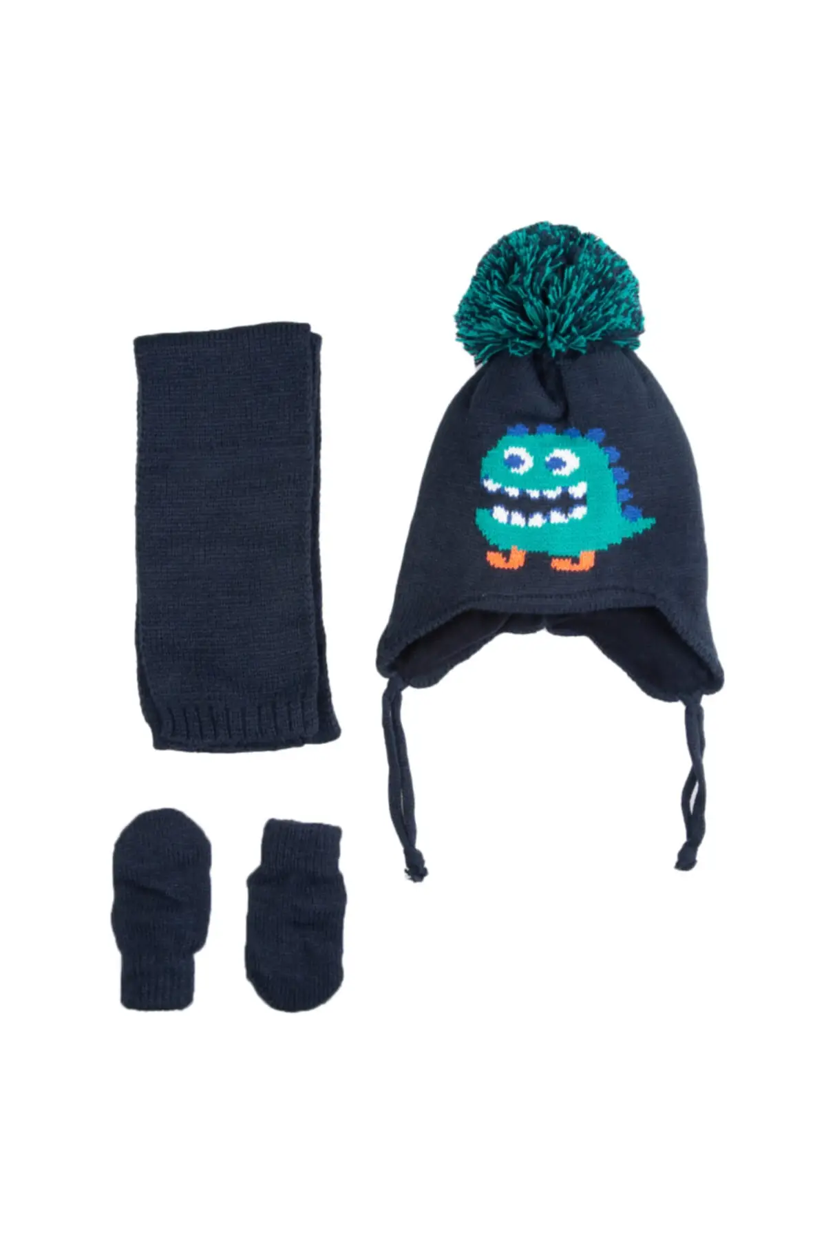 

Набор из шарфа, шапки и перчаток 0-18 месяцев, 3 шт. Набор для мужчин K2150 09 темно-синий