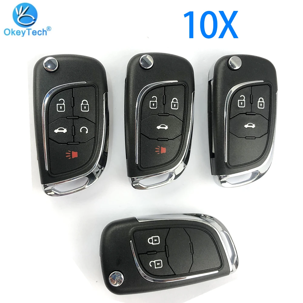 OkeyTech 10X корпус для дистанционного автомобильного ключа 2/3/4/5 кнопки Opel Vauxhall Insignia