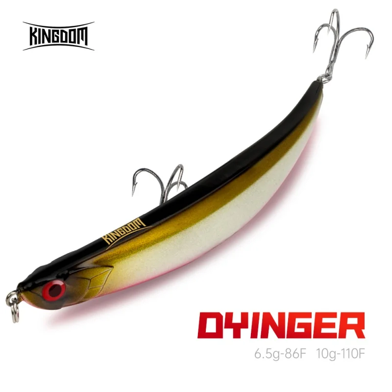 Kingdom Topwater Floating Pencil Fishing Lures Jerkbaits 110mm/10g 86mm/6.5g Artificial Wobbles Hard Baits Fishing For Sea Bass