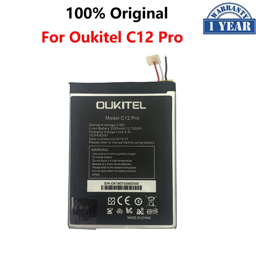 

100% Оригинальный аккумулятор Oukitel C12 Pro большой емкости 3300 мАч запасная батарея для смартфона Oukitel C12Pro