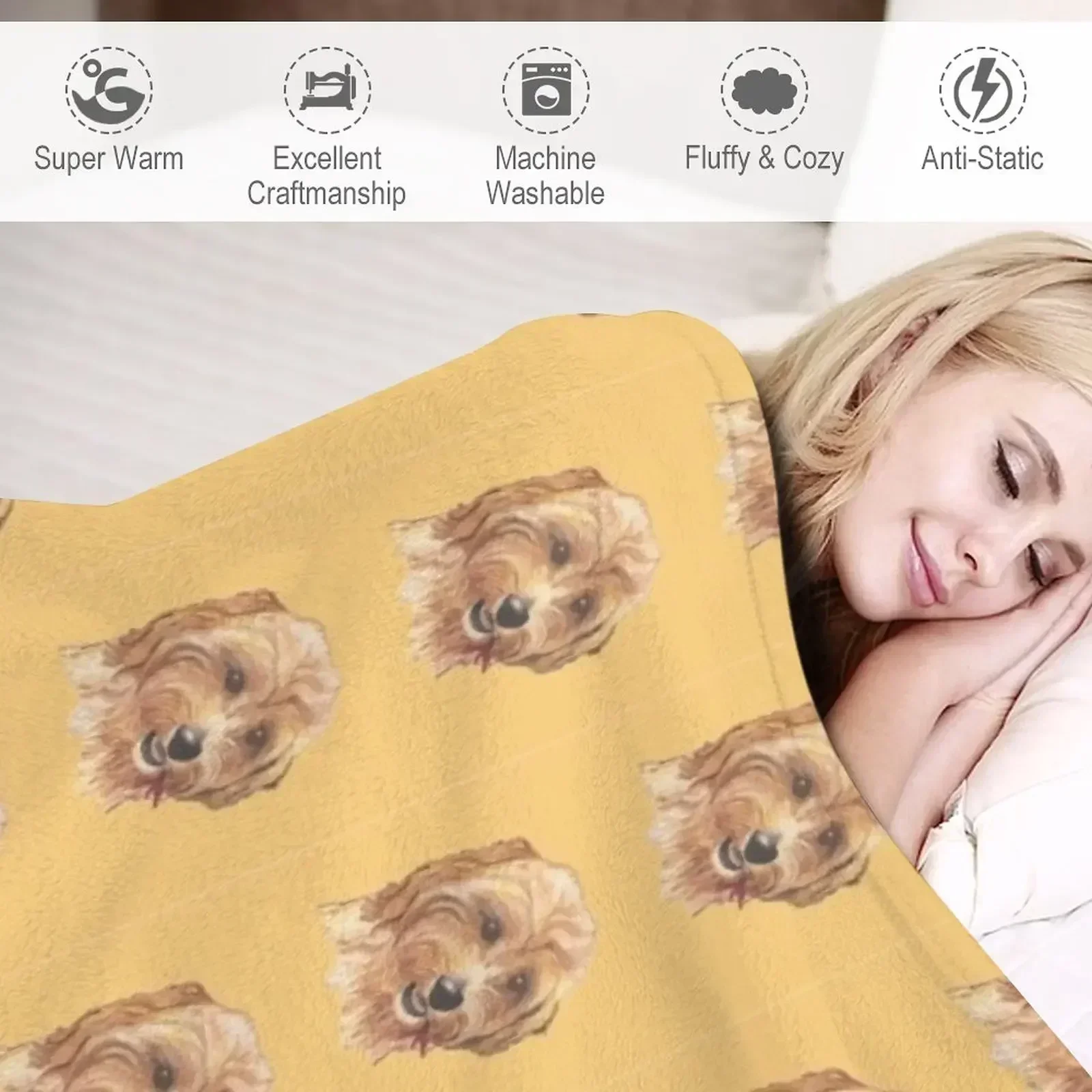 Одеяло Buddy the Cockapoo декоративные кровати фланелевые теплые роскошные одеяла