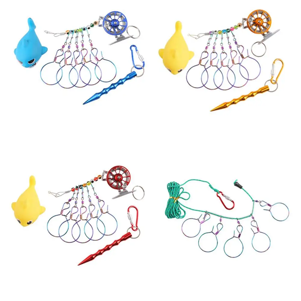

Colorful Fish Lock Buckle Metal Wire Live Fish Lock Belt Fishing Stringer Fishing Tackle