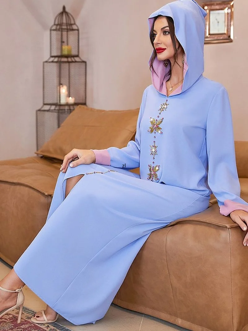 Eid Mubarak Kaftan Abaya Dubai Pakistani Turkey Islam Muslim Dress Abayas For Women Caftan Robe Longue Djellaba Femme Vestidos