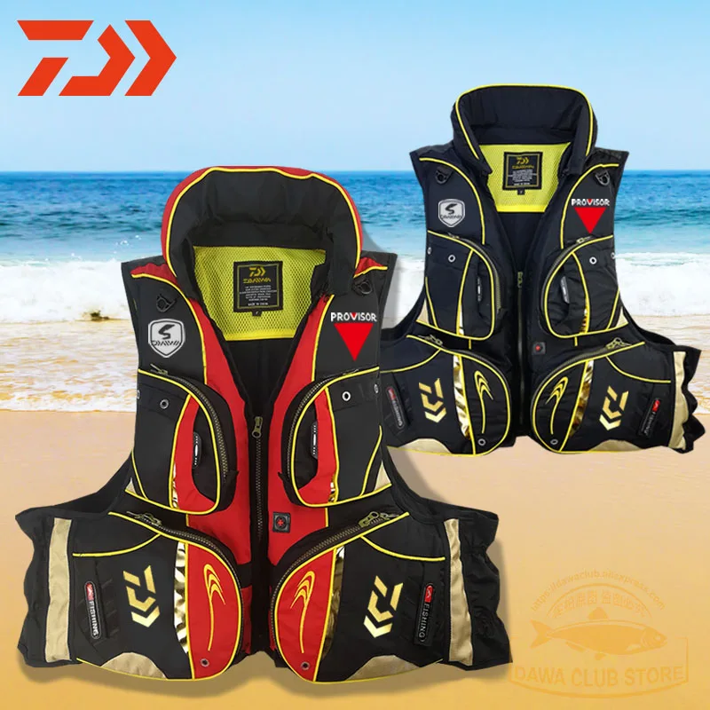

2023 Reflective Fishing Life Jacket Vest UNISEX Large Size Multi Pocket High Buoyancy Fishing Vest Outdoor survival Life Vest