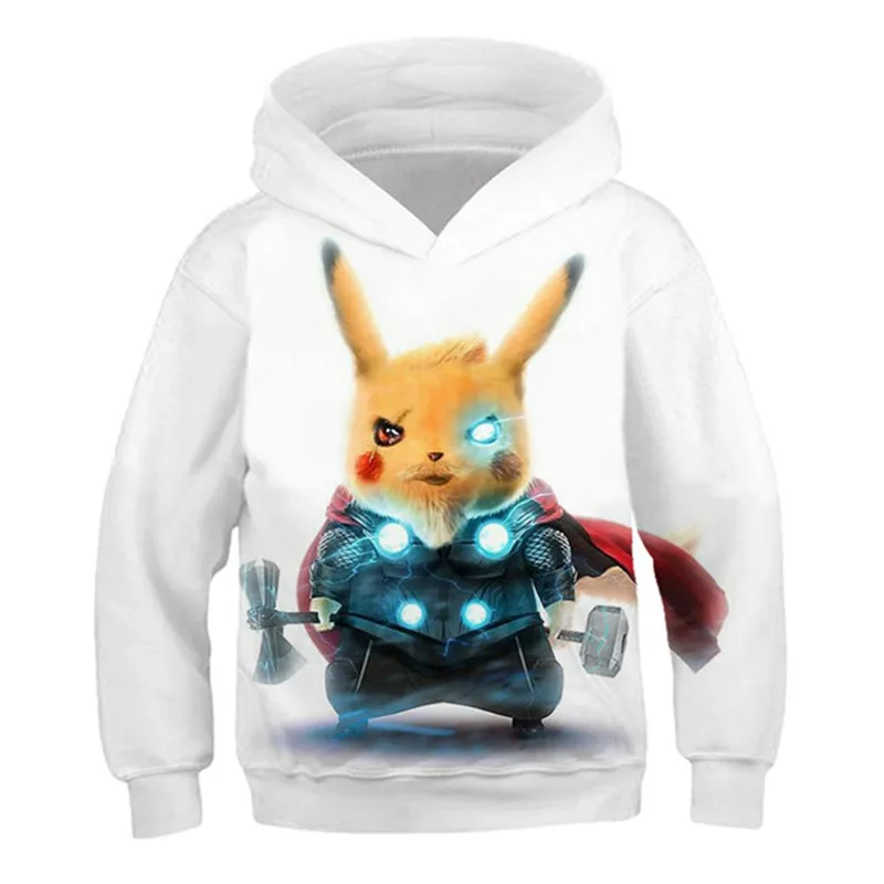 

pokemon 3D printed hoodie kid's ladies boys girls casual long-sleeved tops cool and fashionable spring new style 2022