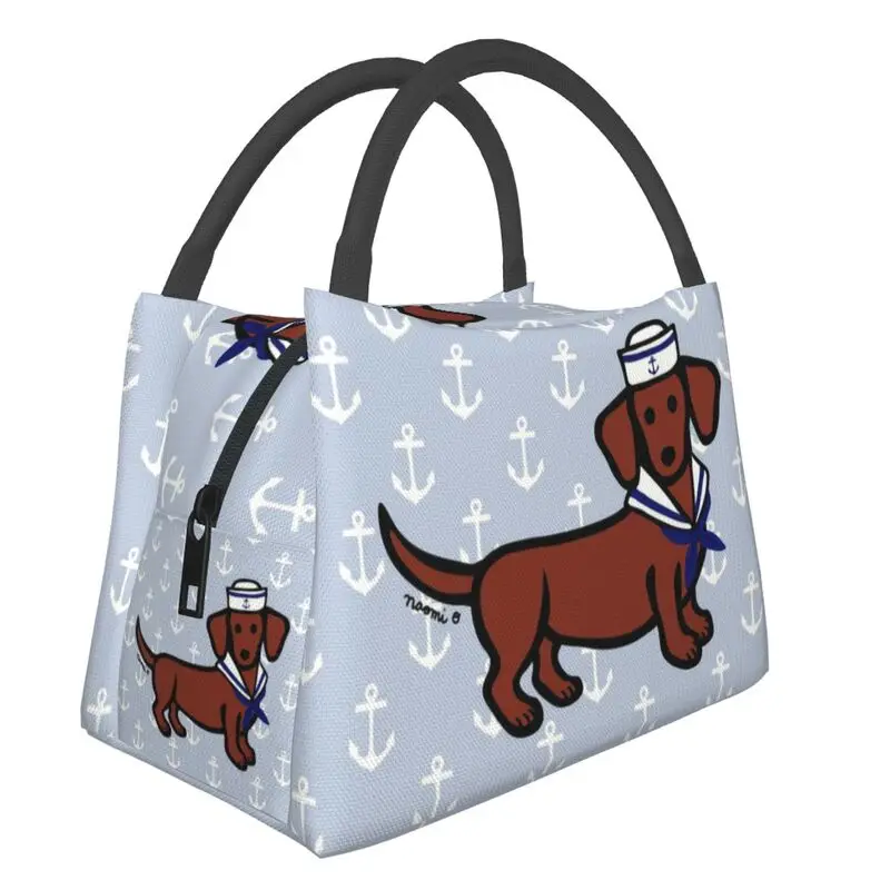 

Термоизолированный Ланч-бокс с термальной изоляцией, Женский переносной контейнер для еды с рисунком таксы, барсука, собаки, красного цвета