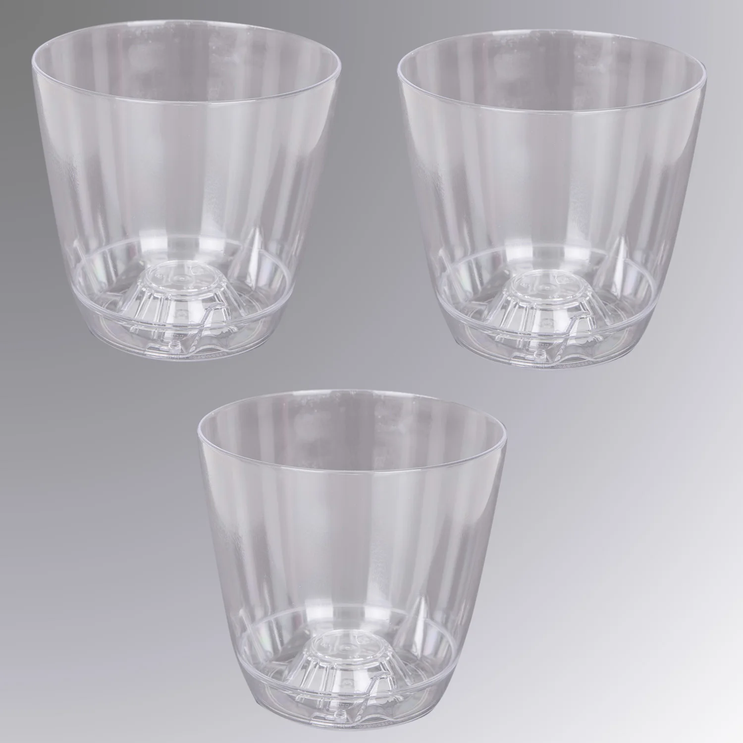 

3 pcs plastic orchid flower pot No:2 transparent 14 Cm
