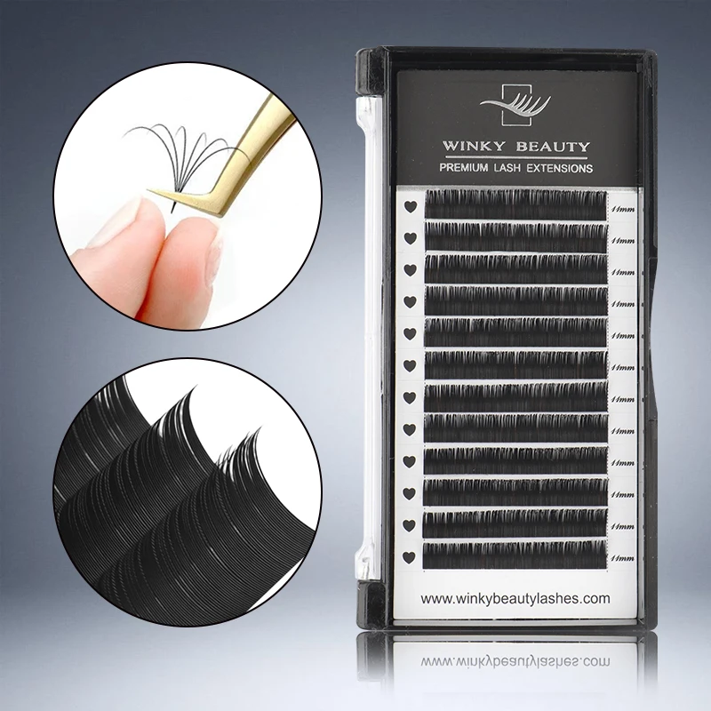 

Winky Beauty 8-15mm Individual Eyelash Extension Mink Lashes Tray Lash Extensions Silk Fluffy Lash Extensions