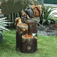 duck squirrel animal series simulation flowing water garden courtyard real decoration solar decoration home decoration