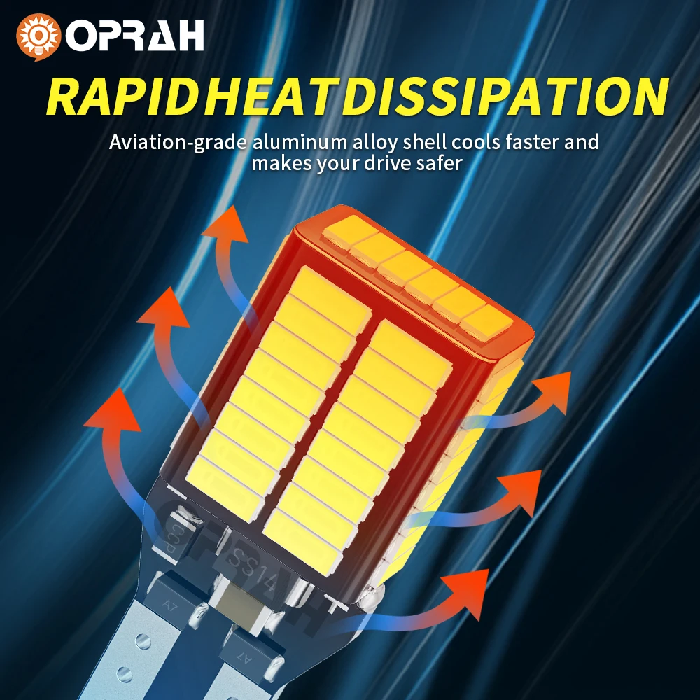 Oprah 2 шт. W16W T15 921 светодиодный фонарь заднего хода Blub Canbus 4014 54SMD резервная лампа для