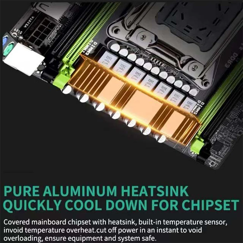 Комплект материнской платы X79 LGA 2011 с ЦП Xeon E5 2620 V2 процессор 16 Гб (4x4 Гб) DDR3 REG ECC PC3-10600R