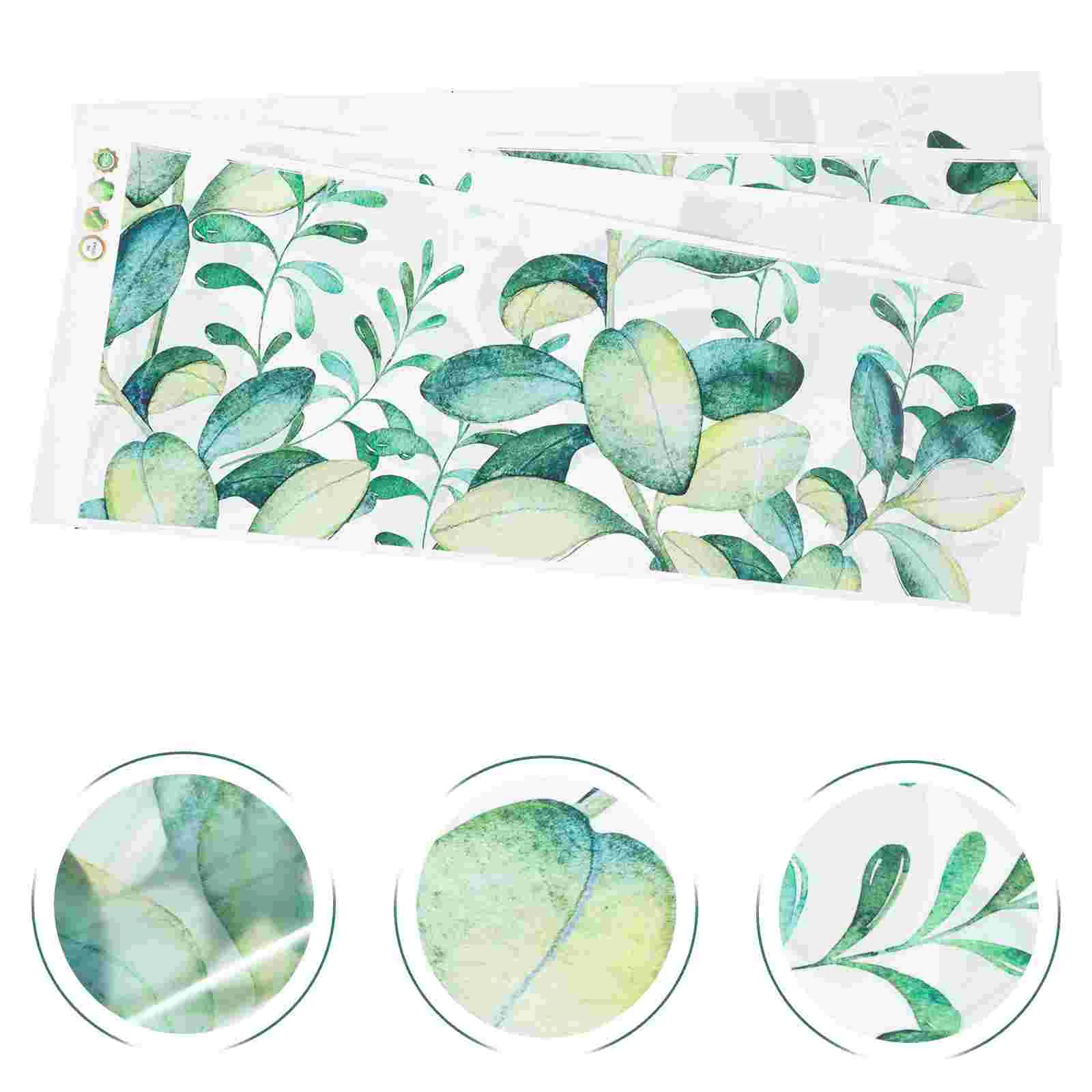 

Wall Sticker Green Decal Leaves Leaf Wallpaper Tropical Jungle Background Backdrop Greenery Removable Decorative Poster