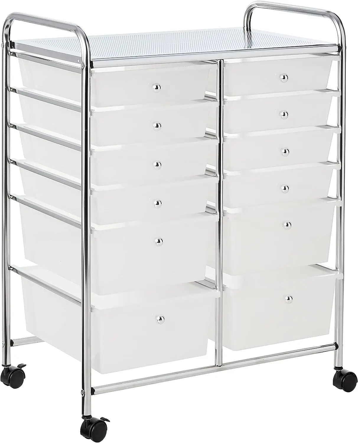 

and Plastic 12-Drawer Storage Cart