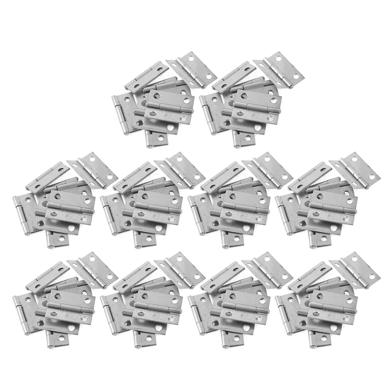 

Rectangle Folding Closet Cabinet Door Hinge Hardware 1.5Inch 50 Pcs