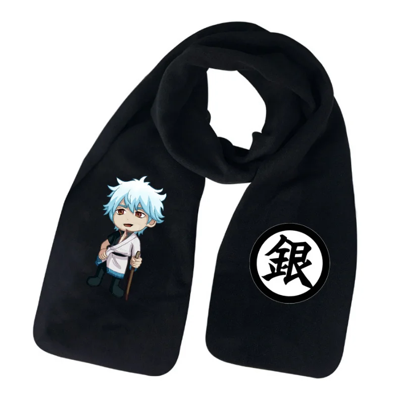 

Женский шарф Gintama с принтом аниме Саката гинтоки, повседневный японский шарф унисекс с мультяшным рисунком, воротник, костюмы, аксессуары