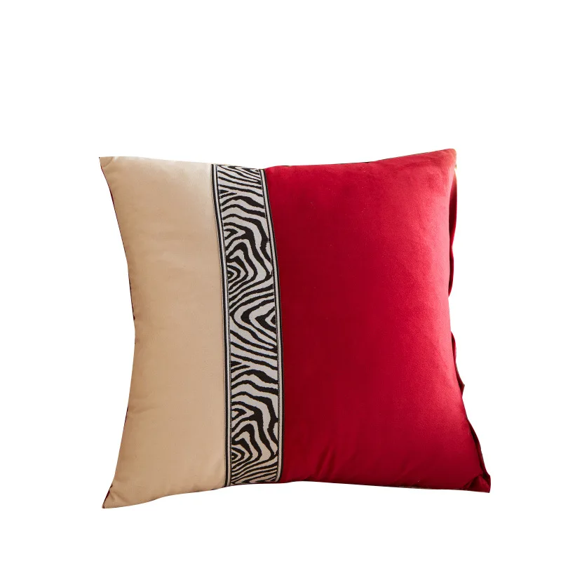 

Home New Craft Pillow Cover Stitching Zebra Pattern Modern Simple Living Room Sofa Plush Decoration Bedside Soft Cushion Cover