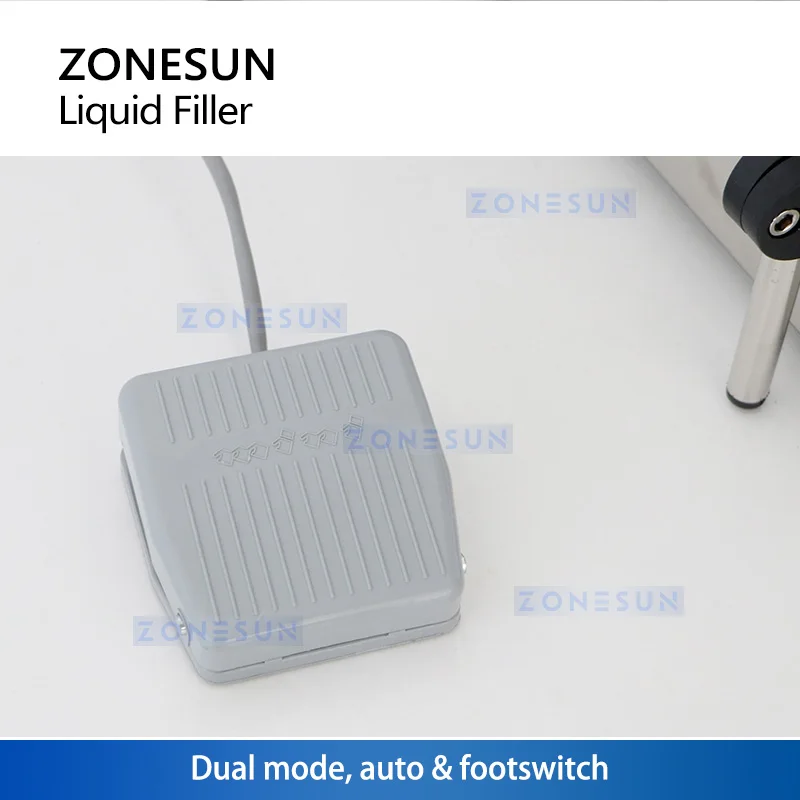 Фото Полуавтоматическая машина для розлива жидкости ZONESUN, магнитный привод, Фотооборудование для упаковки №5