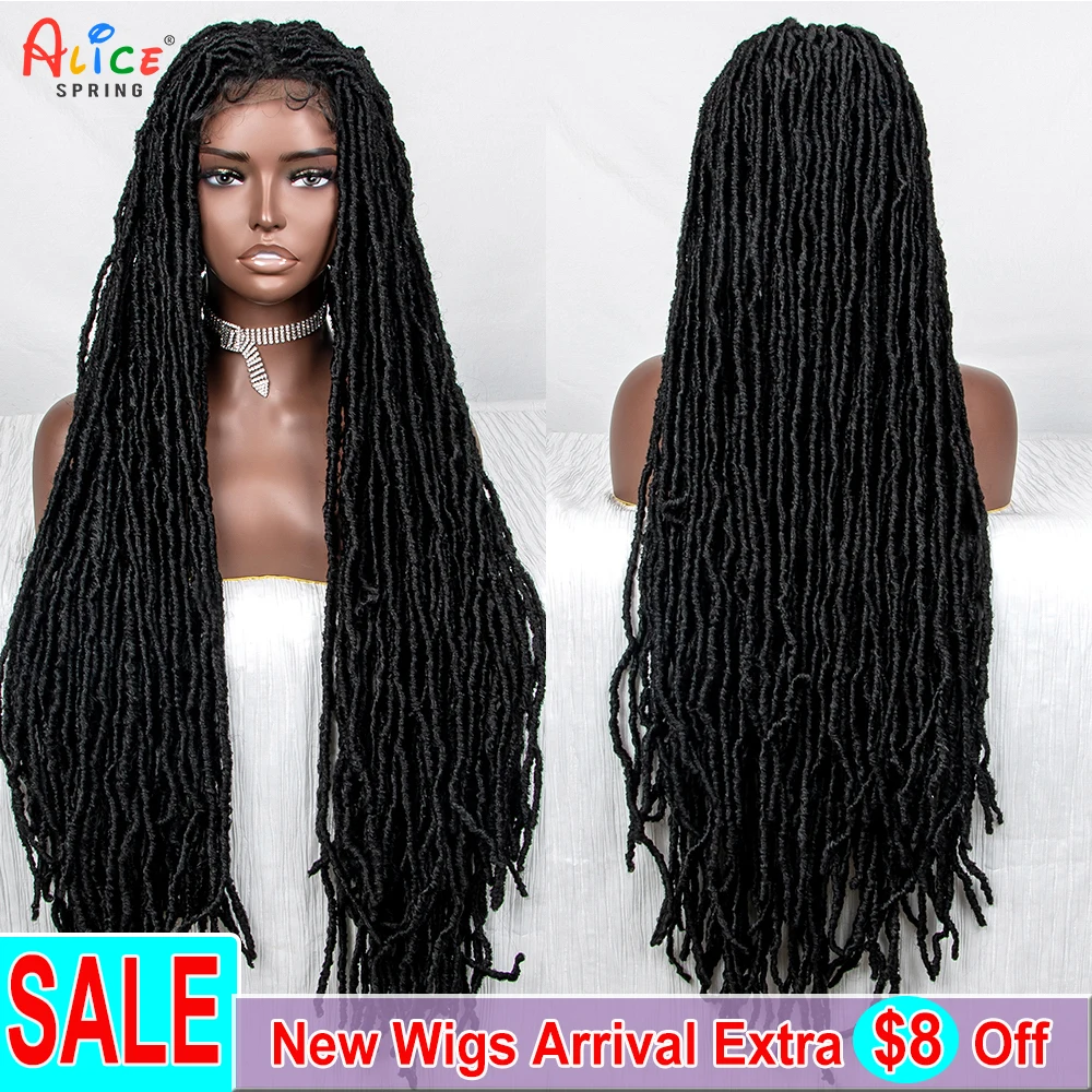 36 Inches Briaded Wigs Synthetic Full Lace Wig Box Braid Wigs for Black Women Natural Hair Synthetic Lace Front Wigs Daily Wear
