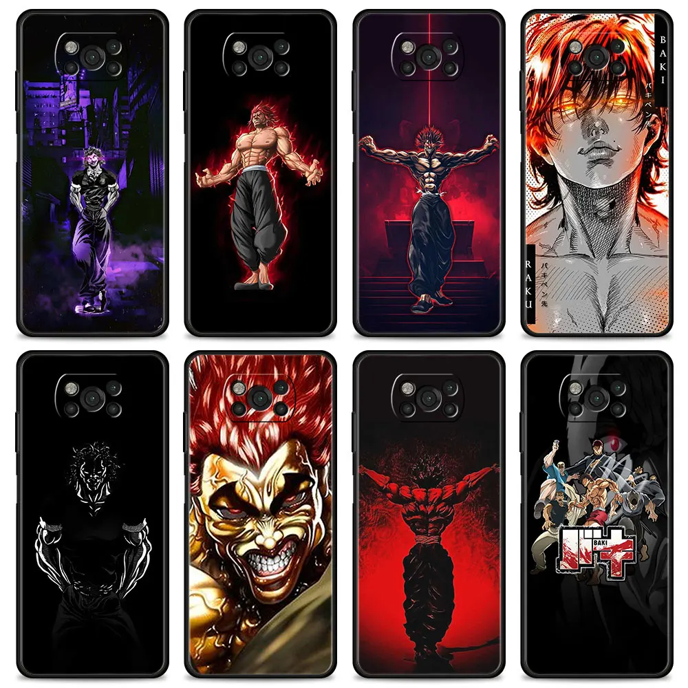 

Funda for Xiaomi POCO X3 X4 NFC M3 M4 Pro GT F1 F3 MI 11 10T lite 11T 10 9T Case Phone Cover Silicon Coque Baki Yujiro Hanma