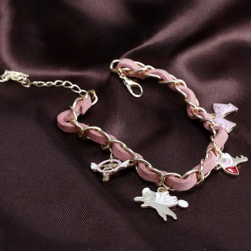 Аниме карточка Captor браслет с Сакурой карточная Обложка Sakura Clow подвеска KINOMOTO