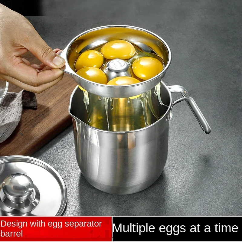 

304 Stainless Steel Egg White Separator Baby Food Supplement Egg Yolk Protein Filter Bowl Household Egg Separation Set Necessary