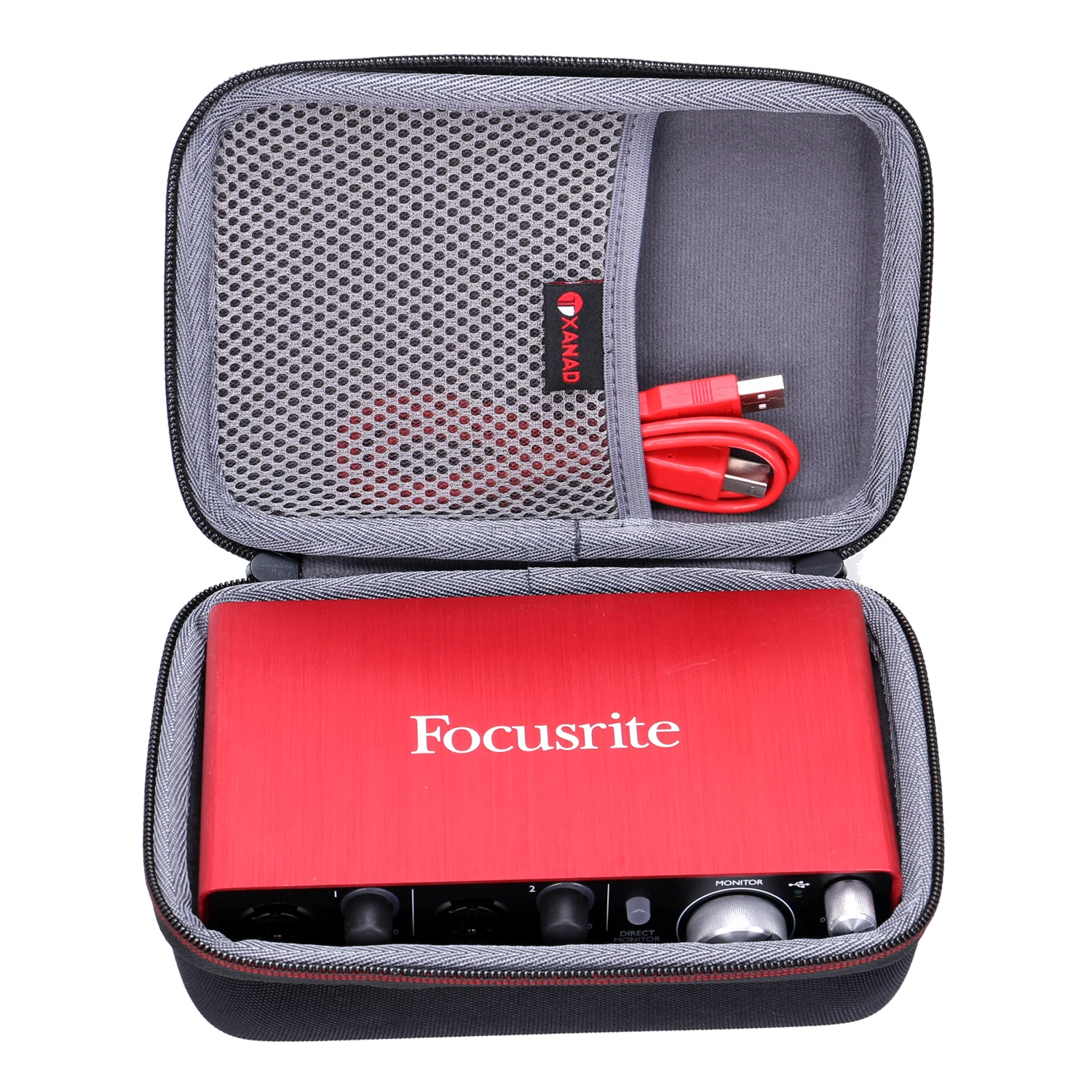 Waterproof EVA Hard Case For Focusrite Scarlett Solo (2nd Gen) USB Audio Interface With Pro Tools | First
