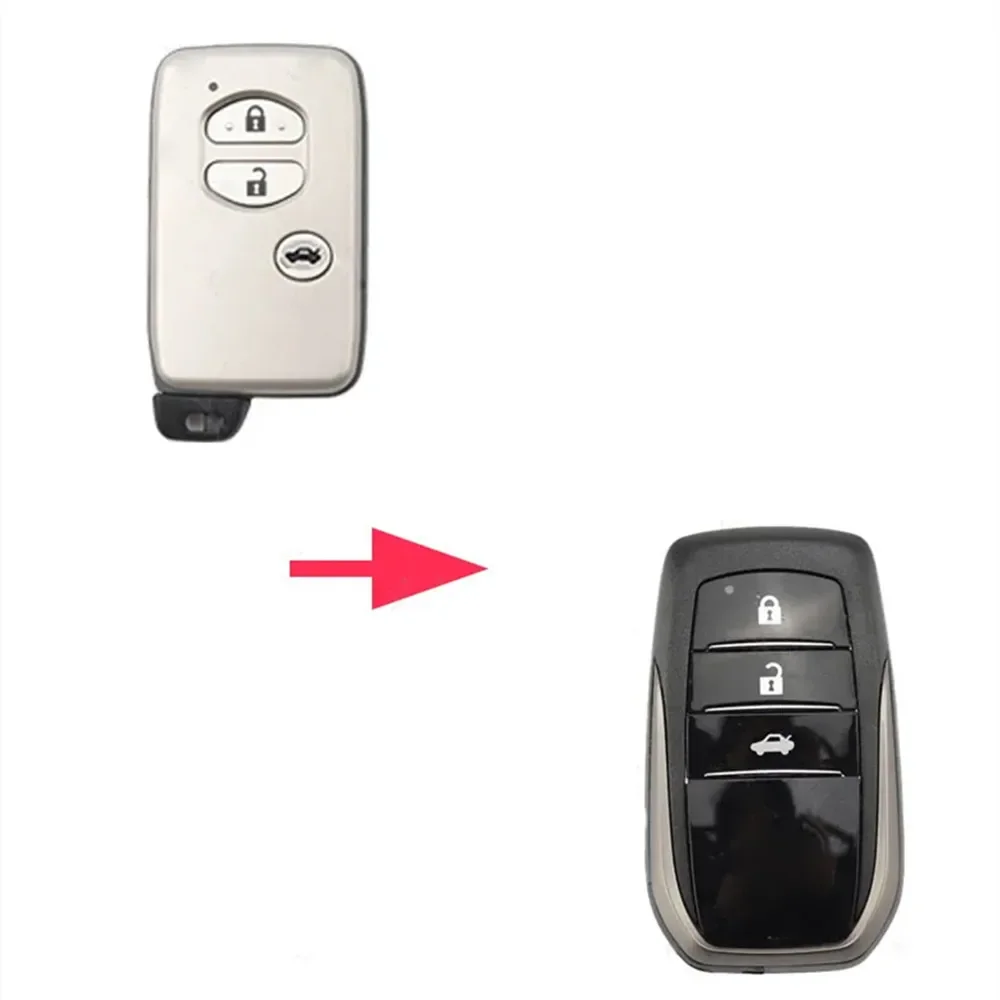 

Модифицированный чехол для ключа с 2/3/4 кнопками для Toyota 2008-2023 Land Cruiser 200 Prado 150 LC200 LC150, обновление ключа дистанционного управления