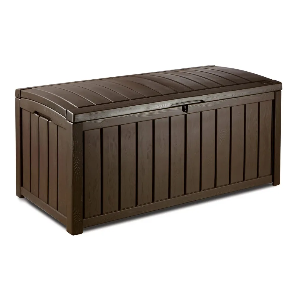 

Keter Glenwood Outdoor 101 Gallon Plastic Deck Box, Brown
