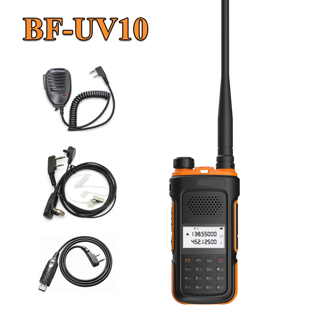 

New Baofeng BF-UV10 Dual Band 136-174 & 400-480MHz Ham Radio 5W Support Type-C Charging FM Transceiver