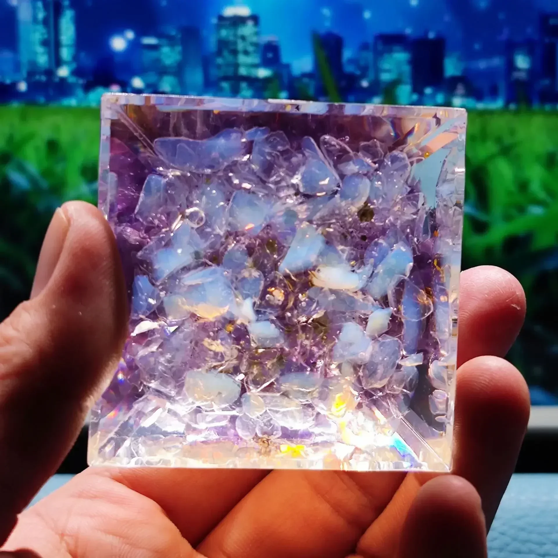 Новый хрустальный шар 5 см/6 см раздавленная искусственная кожа украшения для