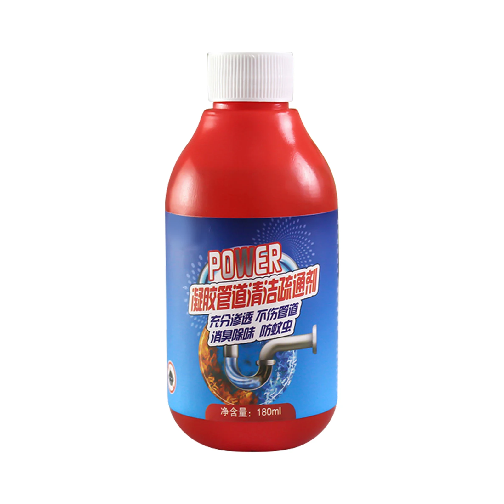 

Pipe Dredge Agent 180ml Drain Unblocker Effectively Removes Blockages And Cleans Blocked Drains Fast For Unblocking Waste Pipes