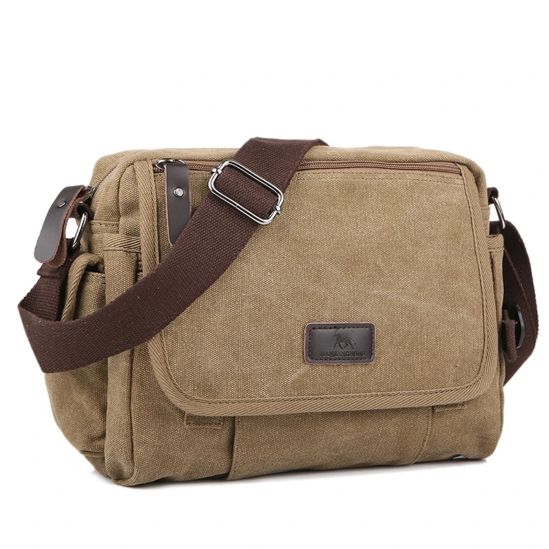 

Multi-functional Casual Messenger Bags Men Canvas Leisure Men Shoulder Bags Vintage Small Crossbody Satchel Bag For Male