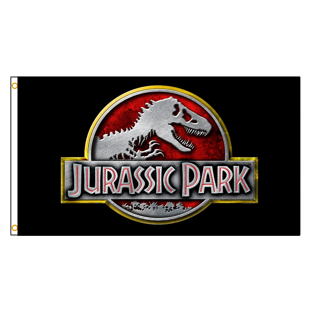 

90x150cm Jurassic Park Flag for Home Party Colorful Iron For Decoration