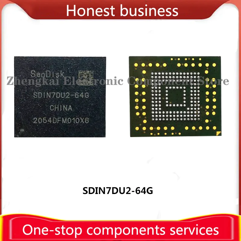 

SDIN7DU2-64G 100% working 100% quality eMMC BGA 64GB chip mobile phone hard disk memory Computer storage SDIN7DU2