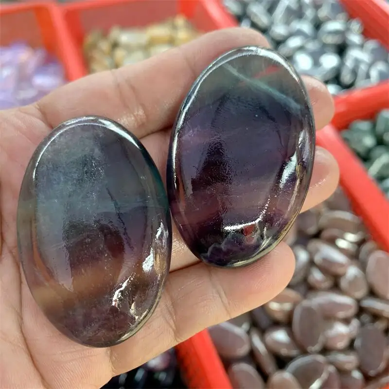 3 шт. натуральный флюорит пальмы резьба по драгоценному камню орнамент