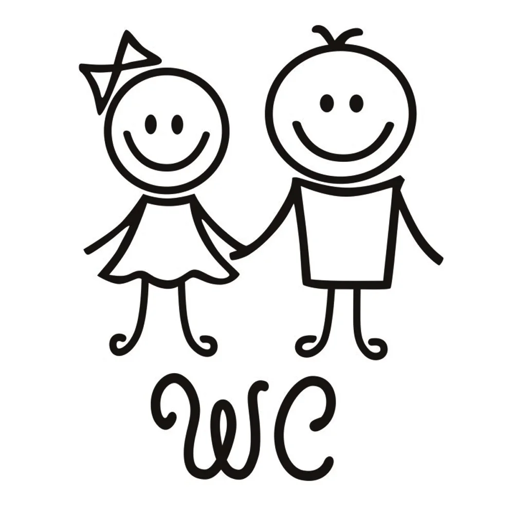 

Wc Stickers Sticker Bathroom Door Toilet Wall Funny Decal Decals Vinyl Sign Removable Mural Washroomwallpaper Letter Cartoon