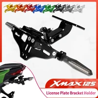 for yamaha x max xmax 125 200 250 400 all years motorbike angle bracket frame led light tail tidy license registration holder