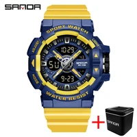 sand electronic watches mens waterproof dual display quartz wristwatch for male clock sports military watch relogios masculino