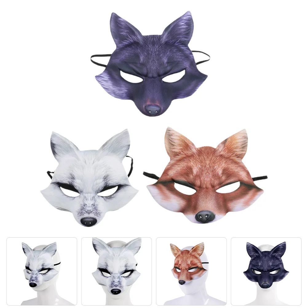 3 шт. маска лисы на Хэллоуин декор фестиваль косплей карнавал вечеринка