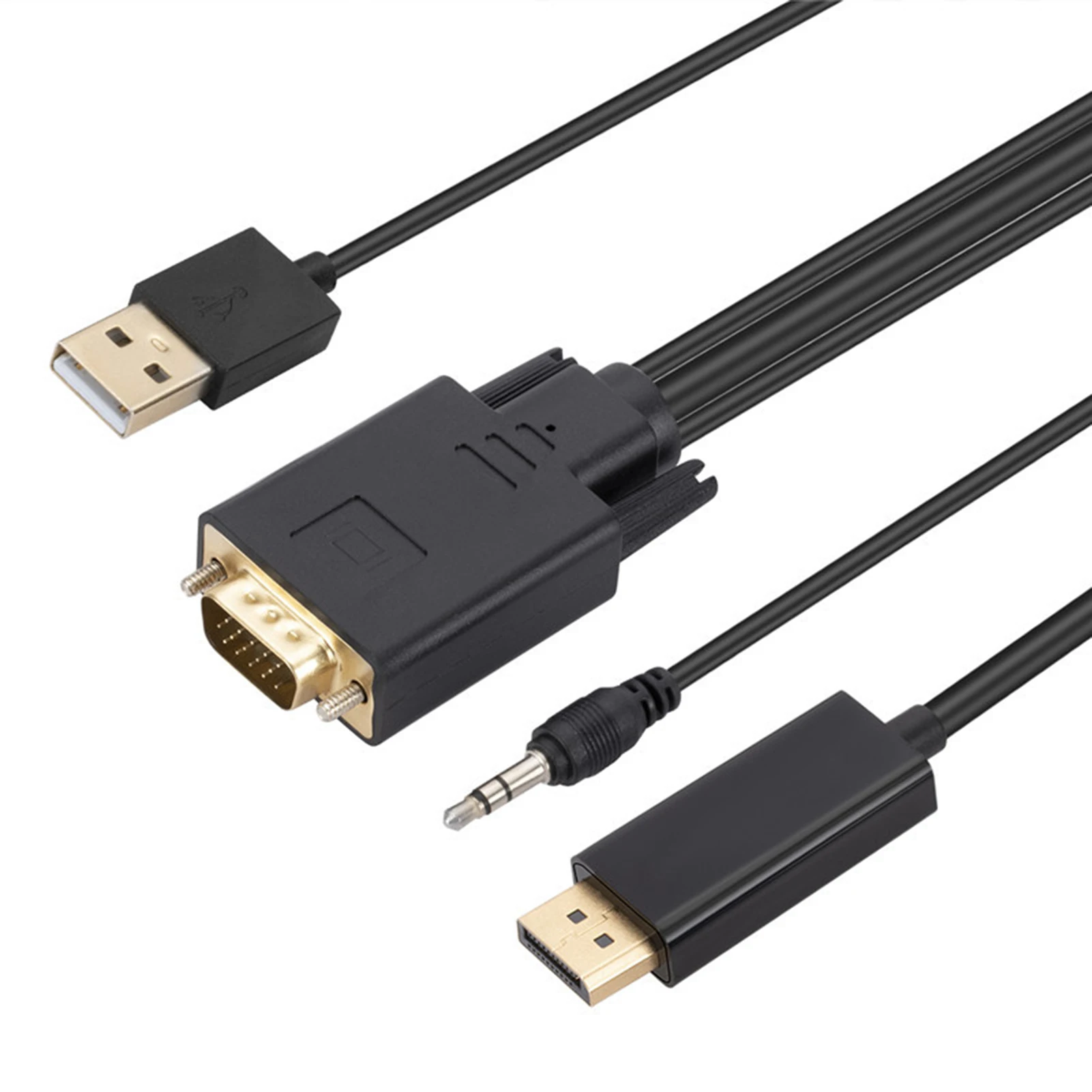 

HDMI-compatible Converter Adapter Cable 1.8m Male VGA to Male for Old PC to New TV/Monitor/Projector