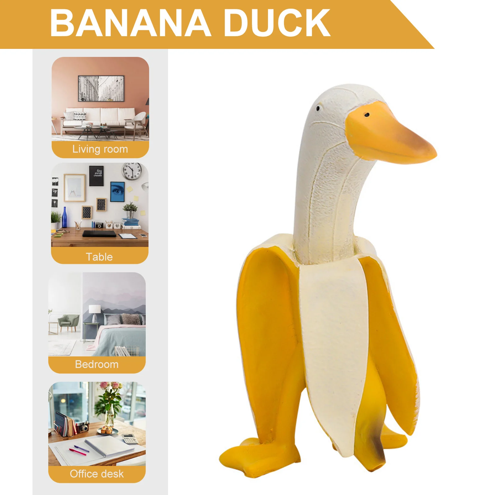 

Милые украшения для комнаты в виде банана, утки, домашние современные креативные предметы для творчества, аксессуары для стола, миниатюрные...