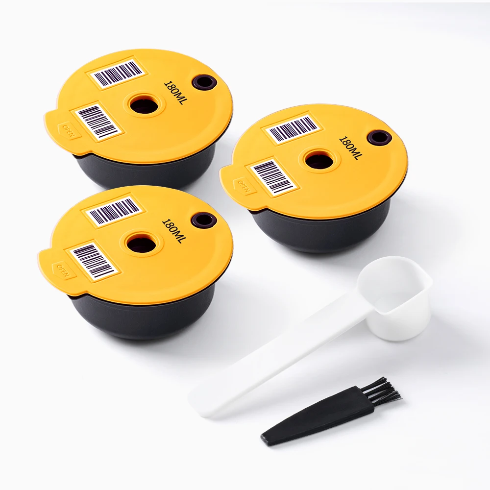 

icafilas for Bosch Tassimo Reusable Coffee Capsule Machine 60ml/180ml Eco-Friendly Refillable Coffee Pod