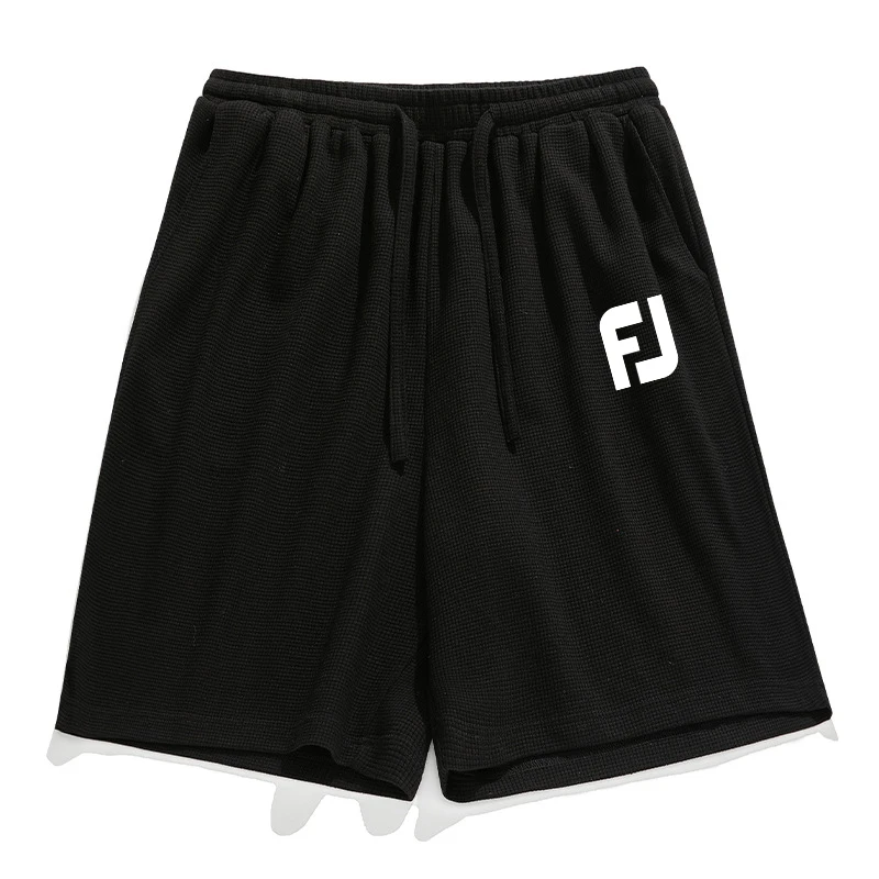 

Golf Waffle Men'S Sports Shorts Summer Solid Color Fashion Casual Comfort Golf Suit Retro Thin