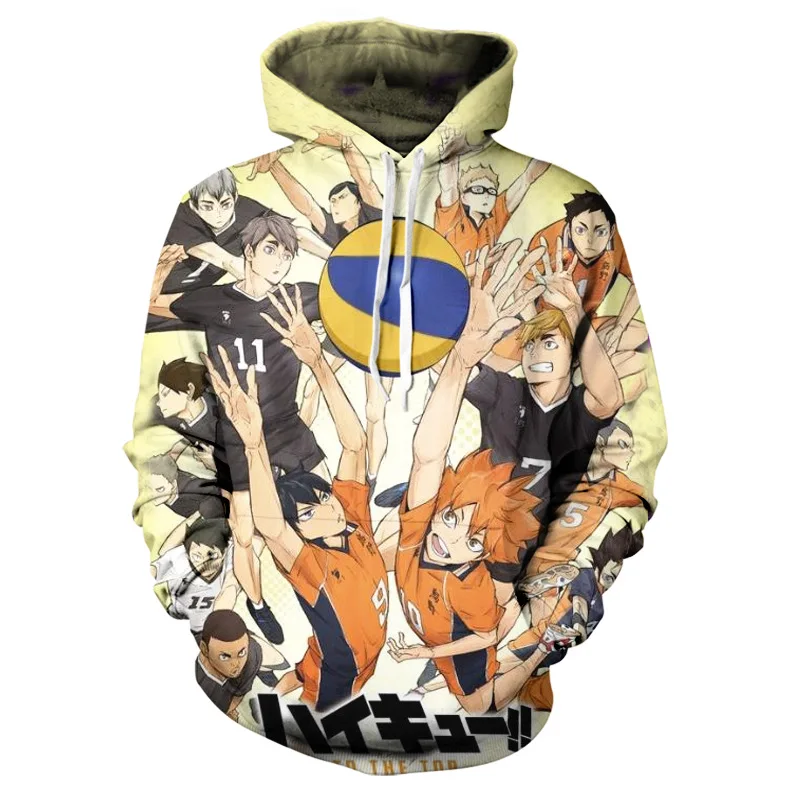 

Japan Anime Haikyuu Cosplay Costume Nekoma High School Volleyball Club Kozume Kenma Kuroo Tetsurou Unisex 3D Men Hoodie Pullover