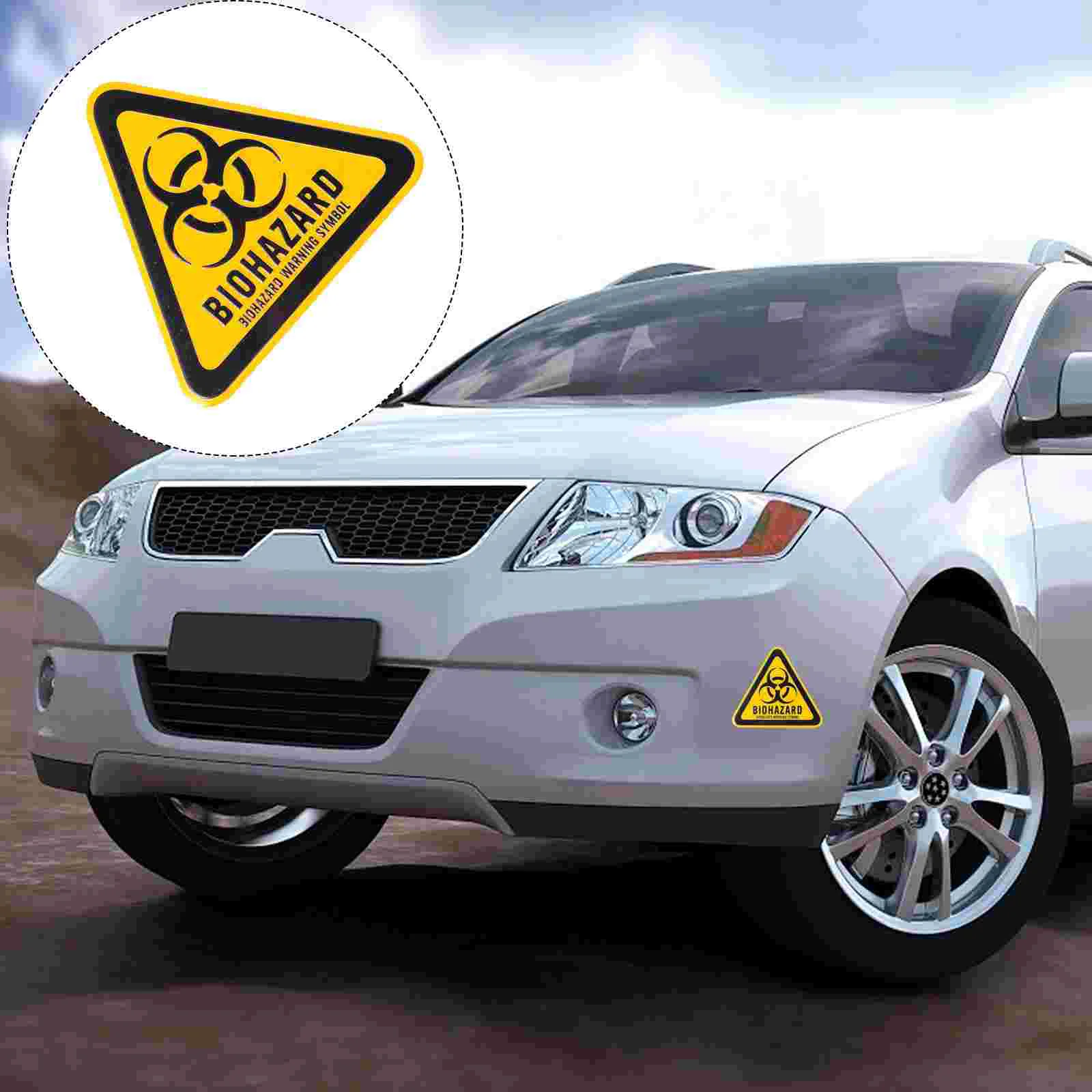

Sticker Warning Decalcar Body Vinyl Label Automobile Aluminummetal Paster Risk Laminated Waterproof Stickpeel Triangle Caution
