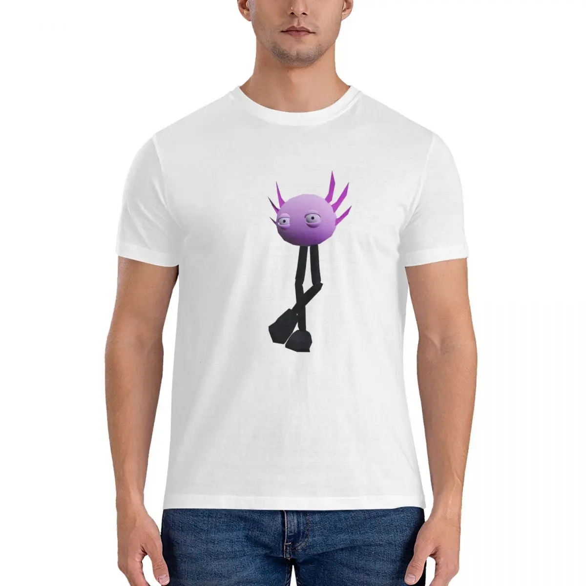 Крутая Мужская футболка из чистого хлопка с круглым вырезом принтом K-KinitoPET Game