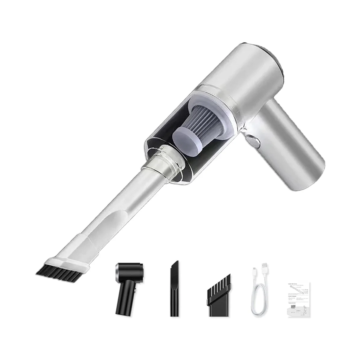 

Wireless Handheld Car Vacuum Cleaner Strong Suction, Car Vacuum Cordless Rechargeable, Portable Vacuum Cleaner White